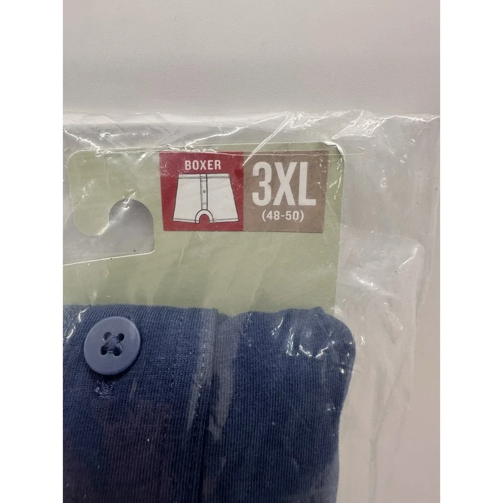 Duluth Trading Free Range Organic Cotton Boxers 3XL Blue New Sealed